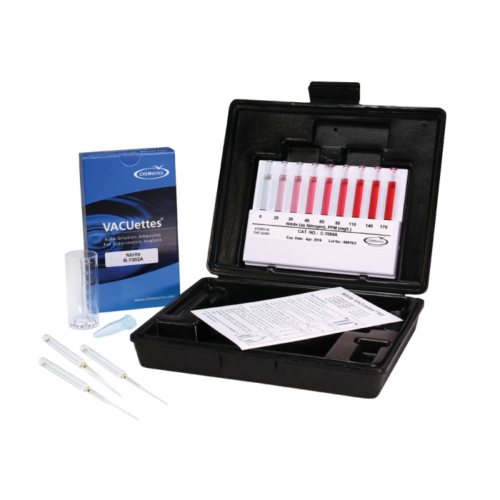 K-7004A Nitrite VACUettes® Visual Test Kit Contents and Packaging