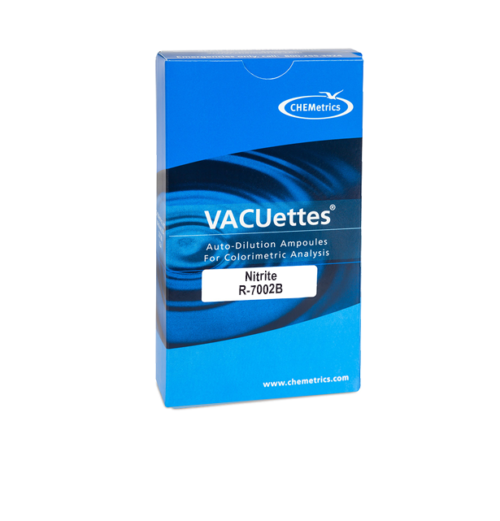 R-7002B Nitrite VACUettes® Visual Test Kit Contents and Packaging