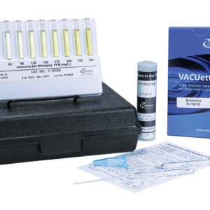 K-1510D Ammonia VACUettes® Visual High Range Test Kit Packaging and Contents