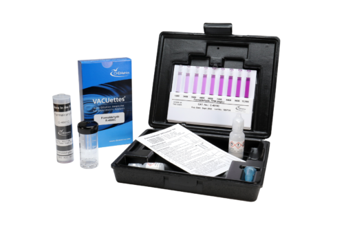K-4605C Formaldehyde VACUettes® Visual Test Kit Contents and Packaging