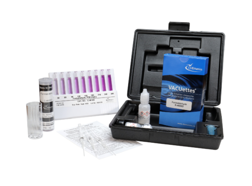 K-4605D Formaldehyde VACUettes® Visual Test Kit Contents and Packaging