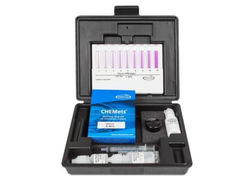 K-4815 Glycol CHEMets® Visual Test Kit Contents and Packaging