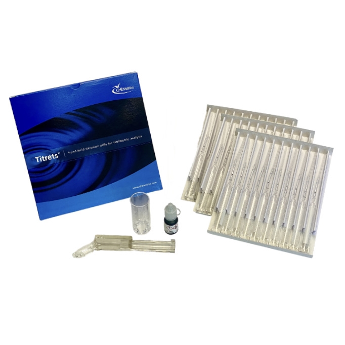 Alkalinity Titrets Kit with kit contents on display