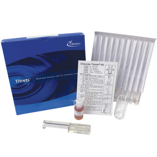 Chloride Titrets Kit Packaging and Contents