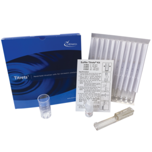 Sulfite Titrets Test Kit Packaging and Contents
